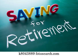 Saving for retirement concept Saving for retirement concept