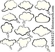 Speech clouds. Speech clouds.