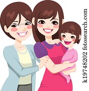 Three Generation Japanese Women Three Generation Japanese Women