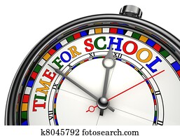 time for school colorful concept clock time for school colorful concept clock