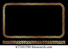 gold black swirly rectangle png