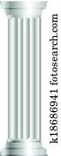 Vector illustration of gray column