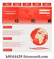 Website design template, vector. Website design template, vector.