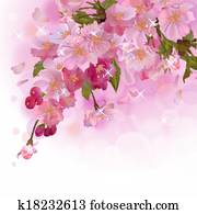 花 春 ベクトル Thank You ピンクの花 カード クリップアート K Fotosearch