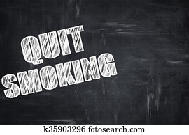 Chalkboard writing: quit smoking