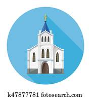 Church icon isolated on white background. Church icon isolated on white background.
