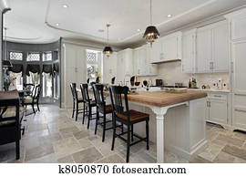 cozinha, em, repouso luxuoso