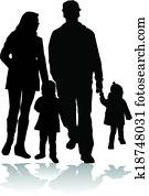 Family silhouette