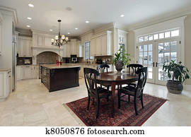 Large kitchen with island Large kitchen with island