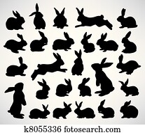 rabbit silhouettes rabbit silhouettes