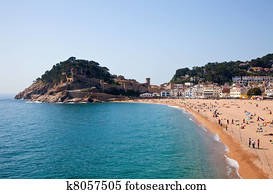 Sand beach in Tossa de Mar