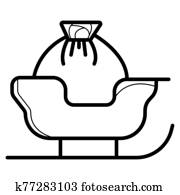 sleigh icon vector sleigh icon vector