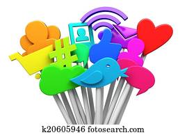 Social media symbols Social media symbols