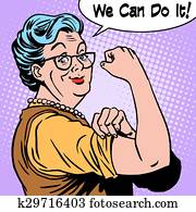 סבתא, אישה ישנה, סמן, אנחנו, יכול, עשה, זה