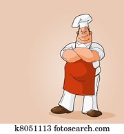 פוטראיט, של, a, טבח, גזוז אומנות