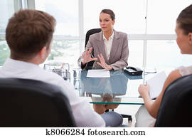 advogado, explicando, legal, situação