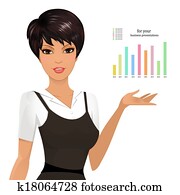 Business woman presenting Business woman presenting