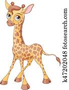 cute, girafa