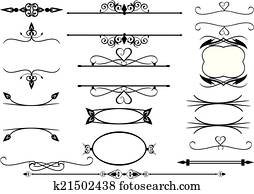 Frames with scrolls Frames with scrolls