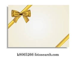Golden Bow Around the Gift Card Golden Bow Around the Gift Card