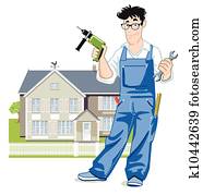handyman with house handyman with house