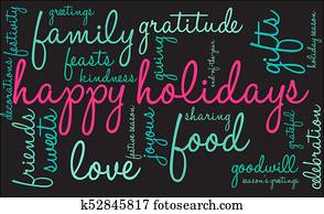 Happy Holidays Word Cloud