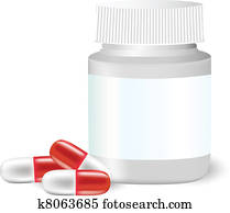 medicine bottle and pills medicine bottle and pills