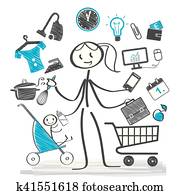 multi tasking, mulher