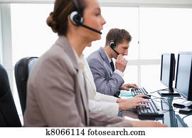 strana vyhlad, od, vola sa center, agents