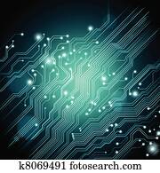 technologie, vektor, hintergrund, mit, platine, struktur technologie, vektor, hintergrund, mit, platine, struktur