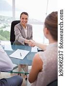 teilhaber, handgeben