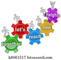 Together Let's Reach New Heights Team on Gears Together Let's Reach New Heights Team on Gears