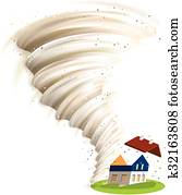 tornado, schadenersatz, haus tornado, schadenersatz, haus