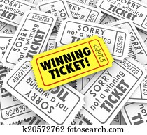 Winning Ticket One Unique Winner Raffle Lottery Prize Winning Ticket One Unique Winner Raffle Lottery Prize