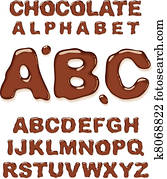 שוקולד, alphabet.