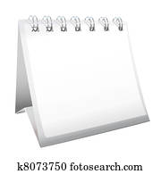 Blank desk calendar