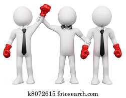 Businessmen boxing Businessmen boxing