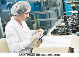 fábrica farmacêutica, trabalhador