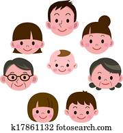 Happy family everyone smile 