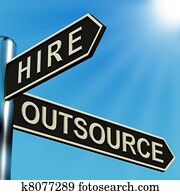 Hire Or Outsource Directions On A Signpost Hire Or Outsource Directions On A Signpost