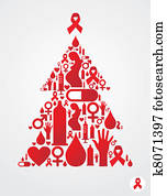 karácsonyfa, noha, aids, ikonok