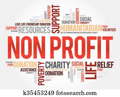 non, lucro, palavra, nuvem