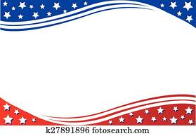 Postcard Border patriotic Postcard Border patriotic