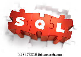 sql, -, טקסט, ב, אדום, puzzles.