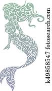 Stylized mermaid Stylized mermaid