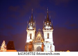 크리스마스, 박람회, 에, 처녀, mary의 것, 사원