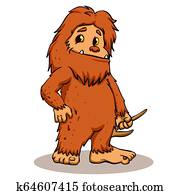 Bigfoot holding a horn Bigfoot holding a horn
