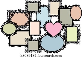 blank picture frame set, vector blank picture frame set, vector