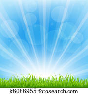 grüner hintergrund, mit, sunburst grüner hintergrund, mit, sunburst