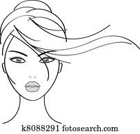 Vector illustration of beautiful wo Vector illustration of beautiful wo